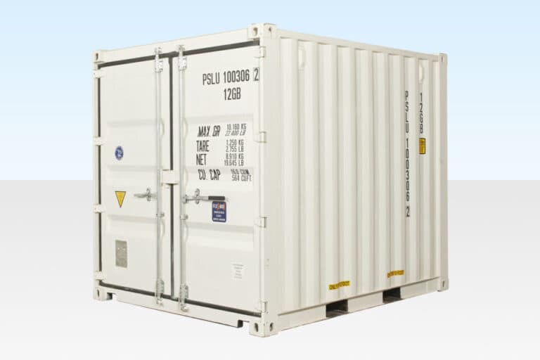 10ft x 8ft Shipping Container (One Trip) White (RAL 9003), photo 1