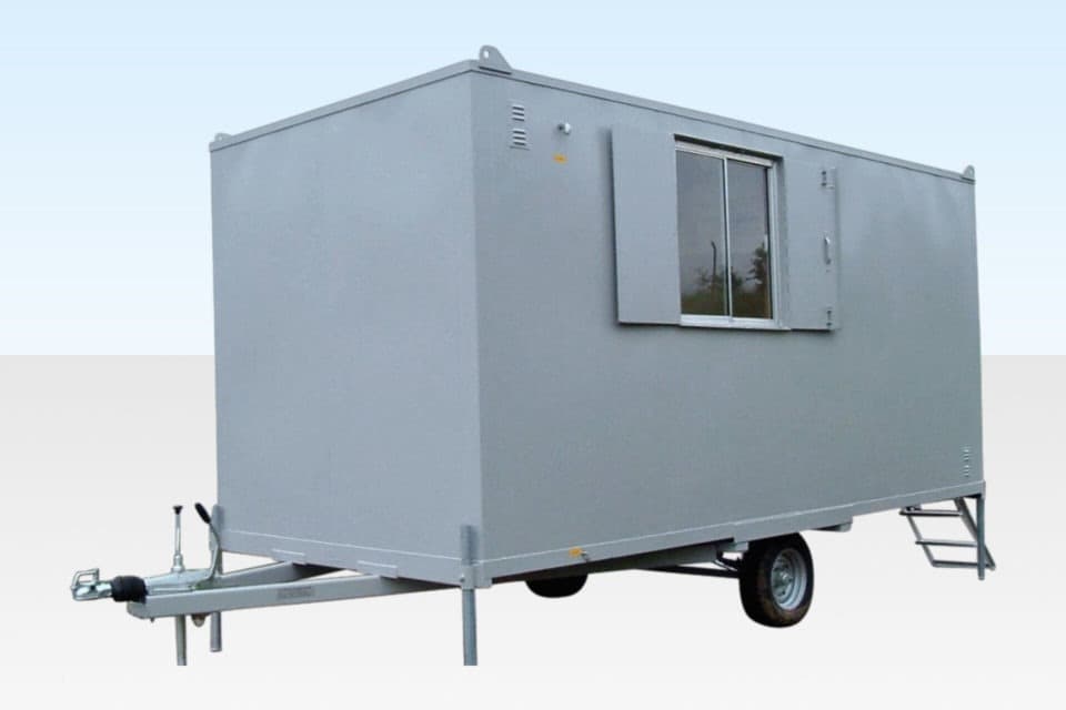 16Ft x 7Ft 6in Steel Mobile Anti-Vandal Office Cabin, photo 1