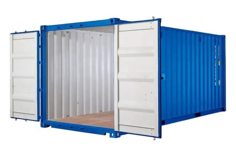 20ft Self Storage Container with Bamboo Floor - Blue (RAL 5010), photo 1